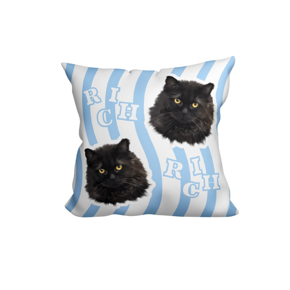 Custom Pillow with Pet Portrait