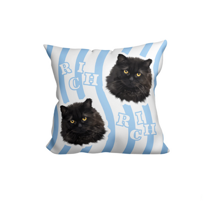 Custom Pillow with Pet Portrait