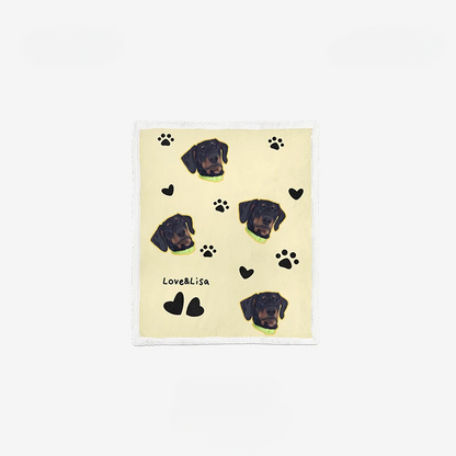 Custom Blanket with Pet Portrait